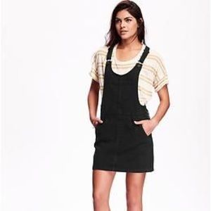 OLD NAVY women’s black denim overalls dress - Sz 4